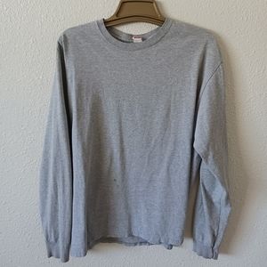 Grey and Black Hanes Long Sleeve Shirts